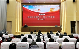王守云為藝術與教育學院、經(jīng)濟管理學院師生講專題黨課